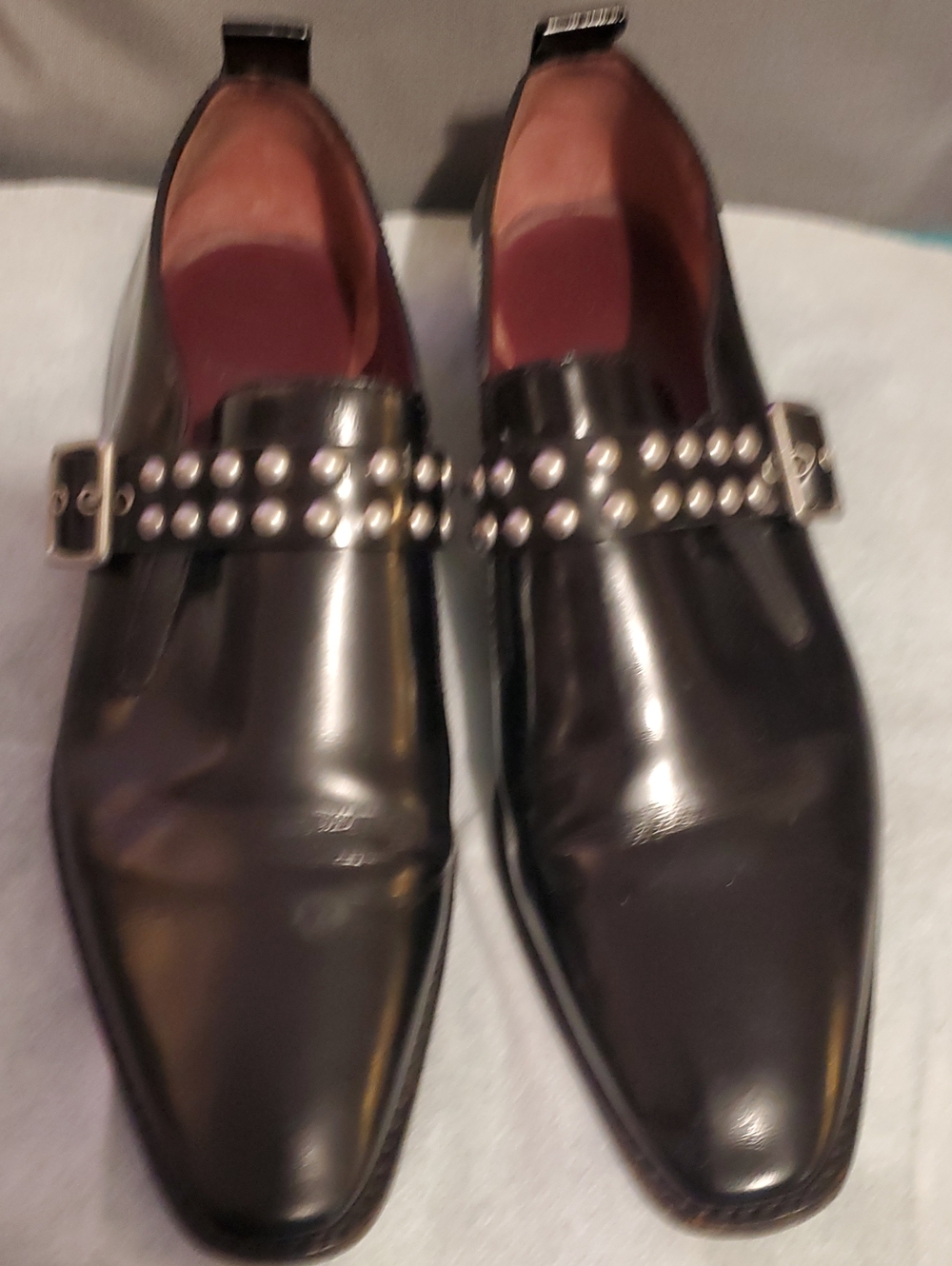 Marc By Marc Jacobs Black Stud-Trim Leather Moccasins